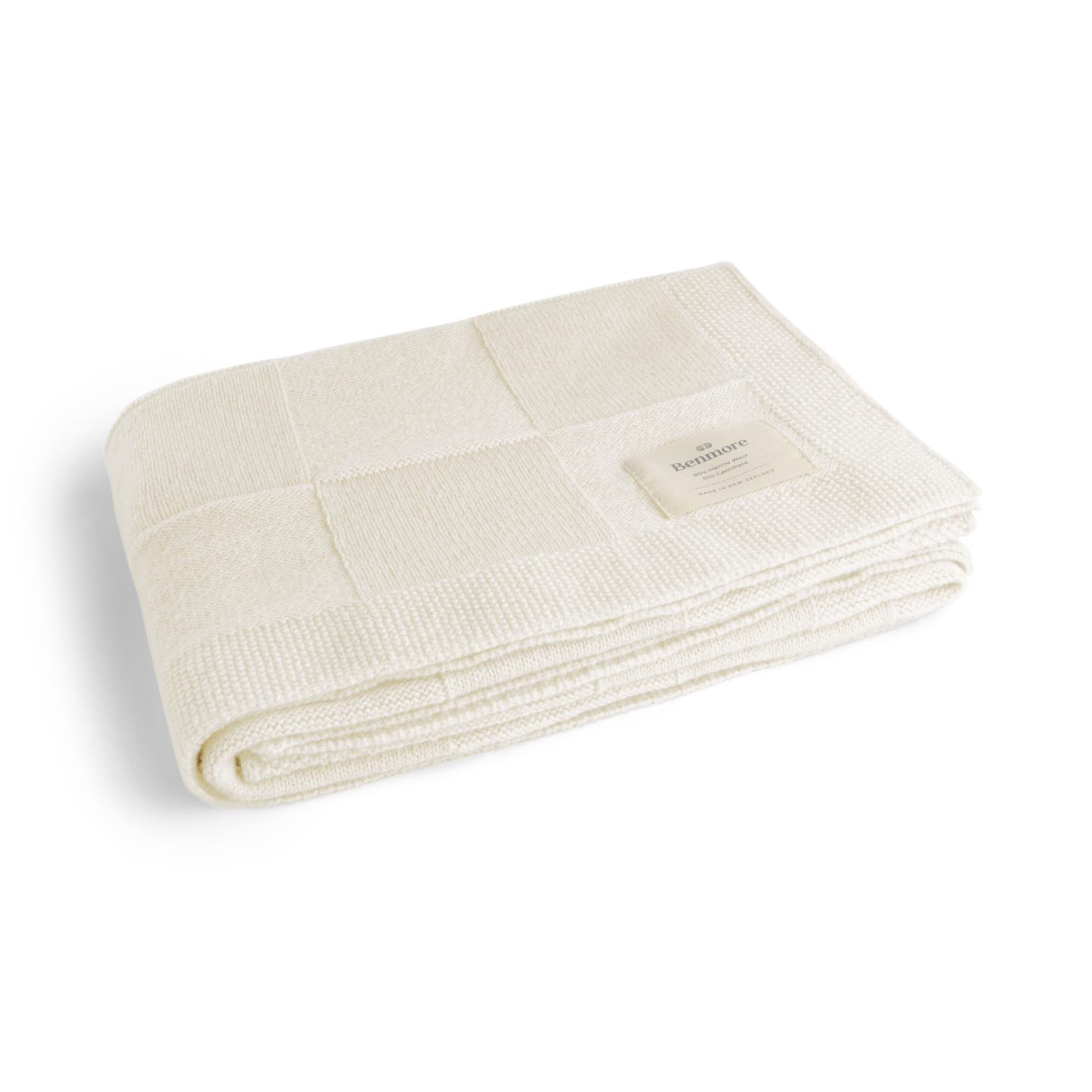 Benmore Classic Cot Blanket - Warm White